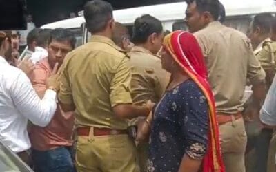 मांगों के समर्थन में धरना पंचायत करने वाले किसान संघर्ष मोर्चा के पदाधिकारियों को पुलिस ने हिरासत में लिया