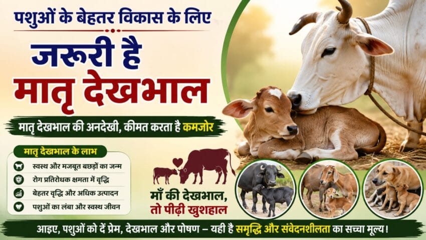 पशुओं के बेहतर विकास के लिए जरूरी है मातृ देखभाल, कृत्रिम करता है कमजोर