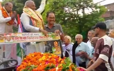 हर घर तिरंगा अभियान : शिवली में भाजपा कार्यकर्ताओं ने किया स्वागत, राष्ट्रभक्ति नारों से गूंज उठा शिवली