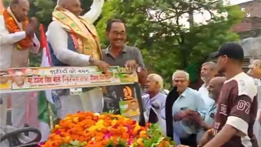 हर घर तिरंगा अभियान : शिवली में भाजपा कार्यकर्ताओं ने किया स्वागत, राष्ट्रभक्ति नारों से गूंज उठा शिवली