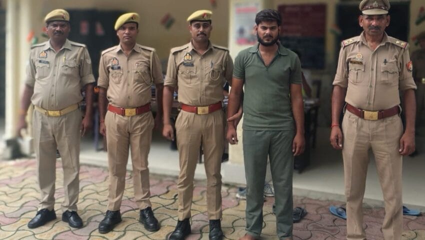 कानपुर देहात : 15 हजार के इनामी बदमाश को पुलिस ने किया गिरफ्तार, भेजा जेल