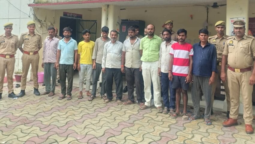 शिवली कोतवाली पुलिस ने 11 जुआंरियों को किया गिरफ्तार