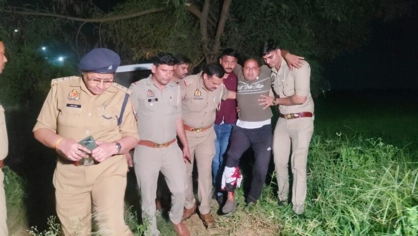 25 हजारी के इनामी को पुलिस ने मुठभेड़ में किया गिरफ्तार, दो को कचहरी के बाहर से दबोचा