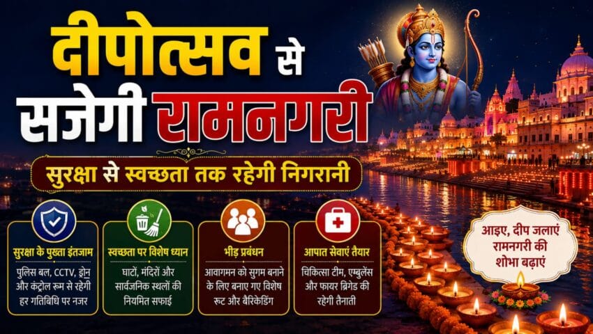 दीपोत्सव से सजेगी रामनगरी, सुरक्षा से स्वच्छता तक रहेगी कड़ी निगरानी