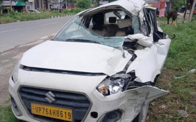 ईंटों से लदी ट्रैक्टर-ट्रॉली में घुसी ओला कैब, महिला की हुई मौत