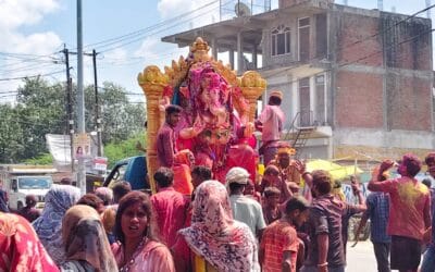 शिवली कस्बे में धूमधाम से विसर्जित किए गए गजानन