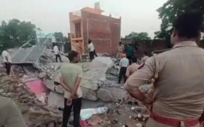 गैस सिलेंडर ब्लास्ट से भरभराकर गिरा मकान, एक ही परिवार के चार लोगों की मौत