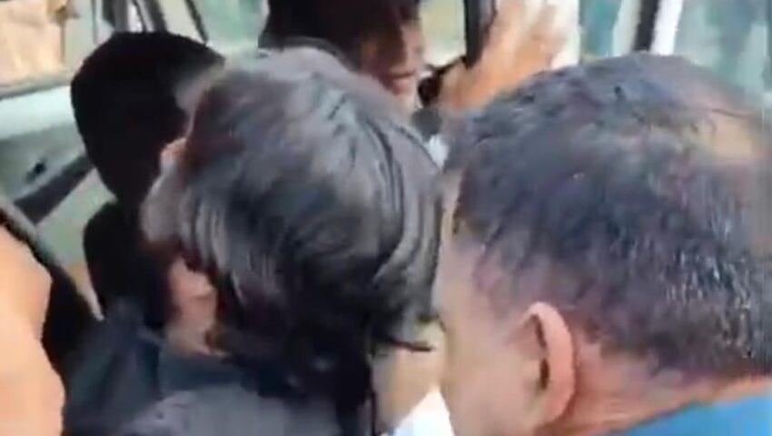 सिविल ड्रेस में युवक को हिरासत में लेने पहुंची SOG टीम, मातीकोर्ट गेट पर हंगामा