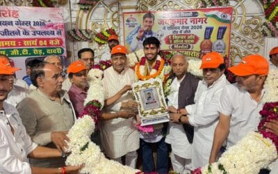 एशियन गेम्स में दो पदक जीतकर लौटे जय कुमार नागर का हुआ सम्मान