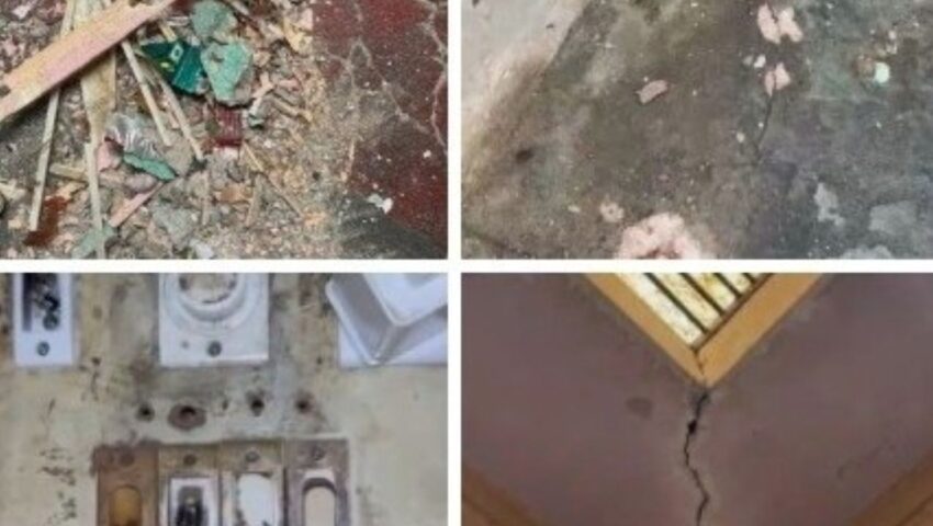 मकान पर गिरी आकाशीय बिजली, छत क्षतिग्रस्त; लाखों का इलेक्ट्रानिक सामान जला