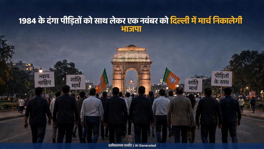 1984 के दंगा पीड़ितों को साथ लेकर एक नवंबर को दिल्ली में मार्च निकालेगी भाजपा