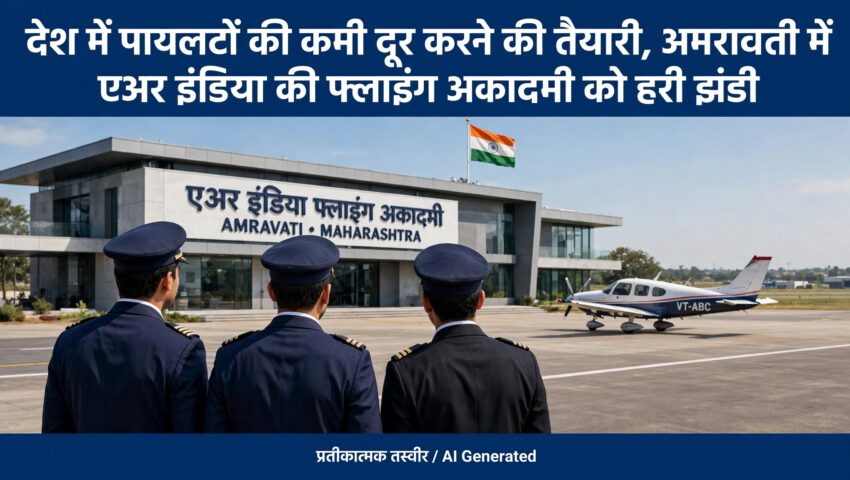 देश में पायलटों की कमी दूर करने की तैयारी, अमरावती में एअर इंडिया की फ्लाइंग अकादमी को हरी झंडी